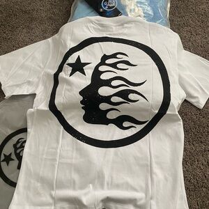 White T-Shirt with Black Graphic Design